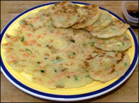 Korean pancakes on a plate