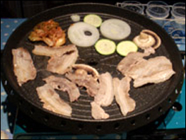 Korean barbecue at home picture cooking with kimchi