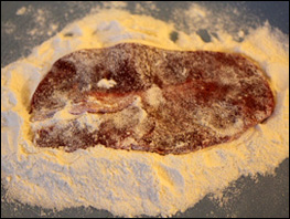 Meat with rice flour