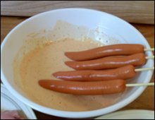 sausage with batter