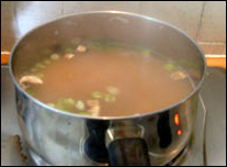 Miso soup cooking picture