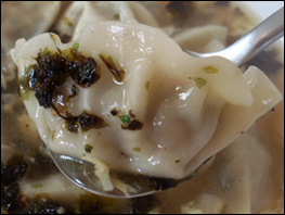 Rice Cake Soup close up
