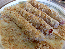 sausage with bread crumbs