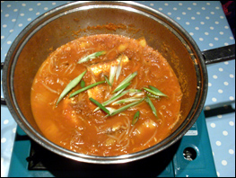 fish jeongol ready to cook