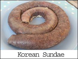 whole Korean Sundae sausage
